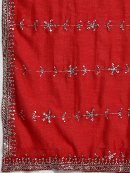 Graceful Dark Pink Embroidered Kurta Set with Dupatta – A Timeless Festive Look