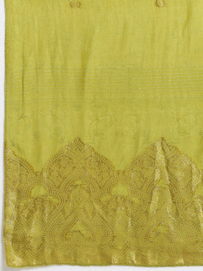 Green Paisley Printed Kurta Set with Matching Dupatta