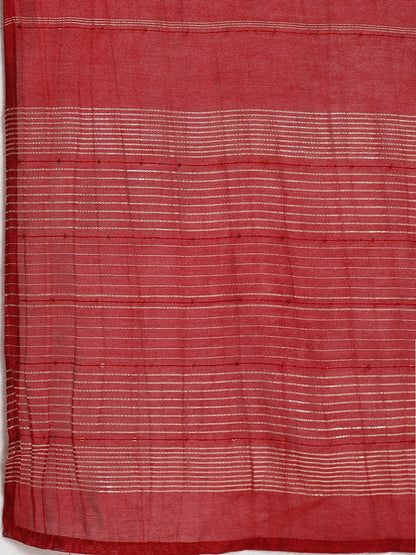 Elegant Red Embroidered Kurta Set with Dupatta – A Perfect Blend of Tradition & Style